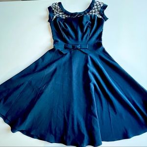 Midi navy occasion dress (ModCloth)